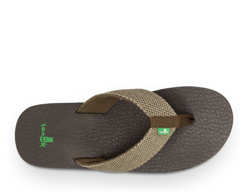 Sanuk Yogi 4 Flip Men's Flip Flops Brown | Canada 294TCE